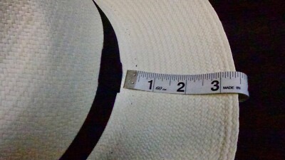 ECUADOR  ''PANAMA HAT '' - 100% HANDM FINE WEAVE TOQUILLA STRAW WIDE BRIM  SMALL