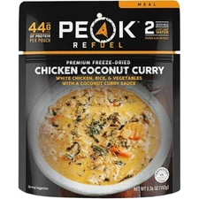 Peak Refuel Chicken Coconut Curry Freeze Dried Food Meals Pouch Camp Trail MRE