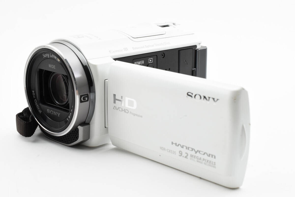 SONY HDR-CX535 W HandyCam White Video Camera Internal Memory