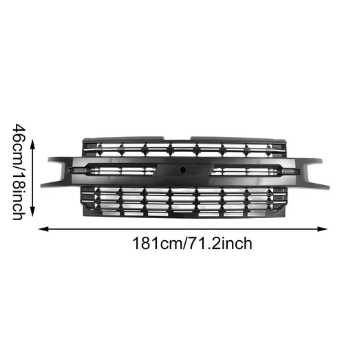 Front Bumper Grille Assembly Kit For 2019-2022 Chevrolet Silverado 1500 - Picture 15 of 17