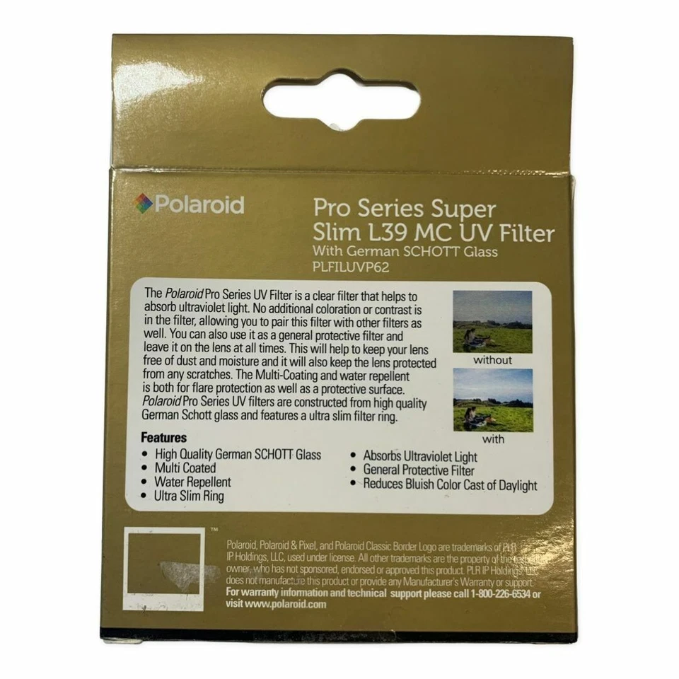 Polaroid Pro Series 62mm Super Slim L39 MC UV Filter with German Schott Glass - Image 3 of 4