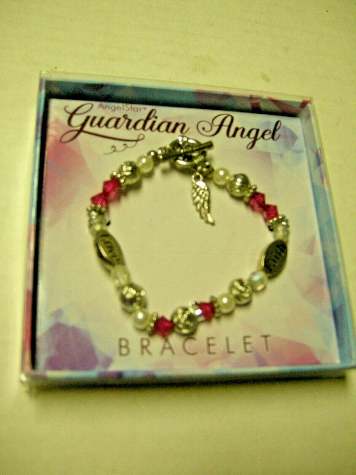 Guardian Angel Bracelet by AngelStar with Wing Charm Stretchable Brand New-image