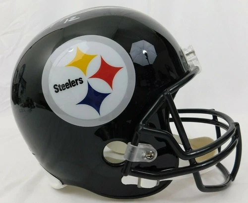Terry Bradshaw Signed Pittsburgh Steelers F/S Replica Helmet Beckett COA L Tech