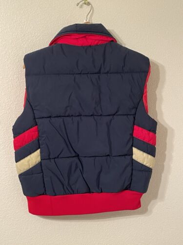 Vtg 70s 80s Carters Puffer Vest coat Retro snow Ski Color block medium unisex - Picture 2 of 6