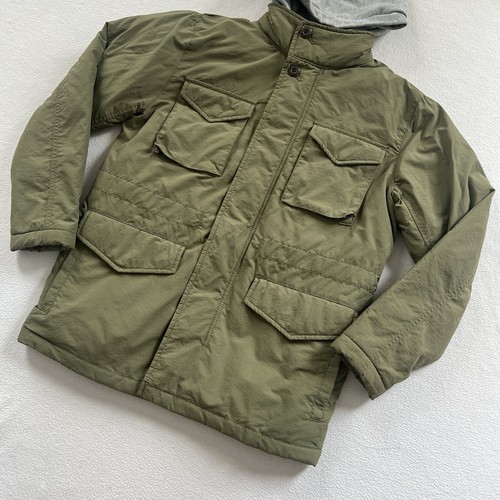 Gap Kids Green Army Fatigue Full Zip Adjustable Waist Hooded Jacket 12-13 XL Reg - Picture 2 of 10