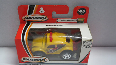 MATCHBOX VW VOLKSWAGEN BEETLE 4X4 BAJA BUG YELLOW BOX DATED 2001 #45 | eBay