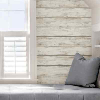 Médaillon Mural Décoratif 3 Styles (blanc, Planche à Laver, Brique) - Papier Peint Texture, Diamètre 16 Pouces