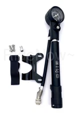 Giyo GS-41E Mini Bike Tire/Shock Pump, 300PSI, Switchable HP/HV,2-in-1 w/bracket