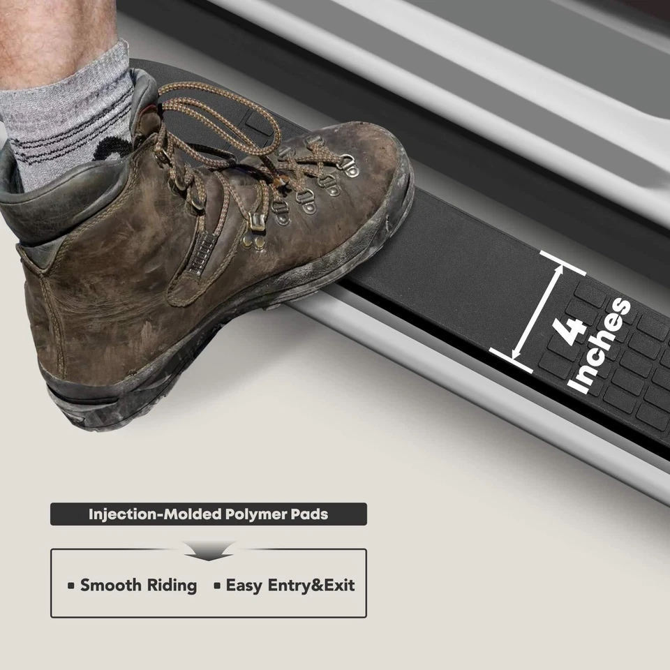 Хромированные овальные боковые подножки 4 дюйма S/S 304 для Toyota Tundra 2004-2006 годов выпуска с удлиненной кабиной - Изображение 3 из 4