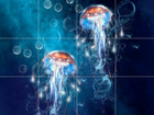 Jellyfish Sea Life Ocean tropical fish ceramic tile mural backsplash