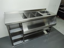 Cocktail Station, Insulated Ice Well & Bar Sink With shelving & glass freshener