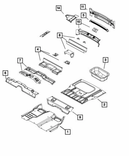 Genuine Mopar 2009-2020 Dodge Journey Rear Floor Pan Panel 5178093AA
