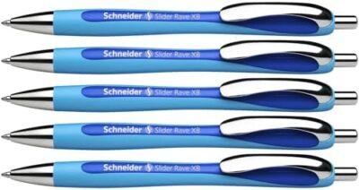Schneider Slider Rave XB (Extra Broad) Ballpoint Pens, Refillable + Retractable,