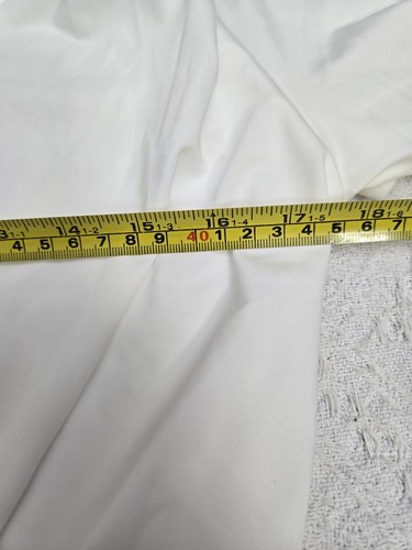 White Wrap-Style Bodysuit With Short Sleeves & V-Neckline Stretchy Polyester/Spa - Picture 3 of 6