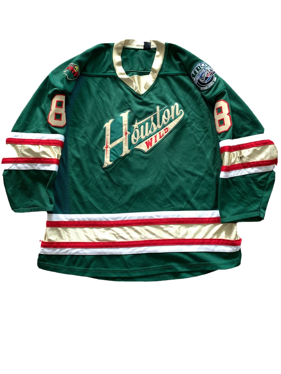 Vintage RARE Houston Wild Houston Aeros #8 CANN Hockey Jersey NHL