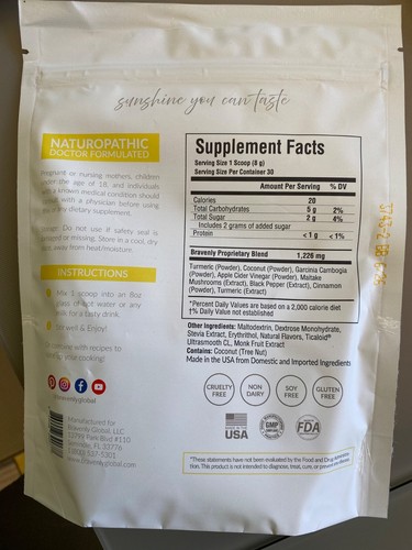 Bravenly Gold Apple Cider Vinegar Turmeric Beverage - Picture 3 of 3