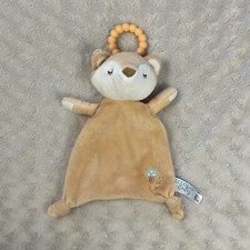 Douglas Baby Fox Lovey Security Blanket Orange Teether Ring Plush Toy