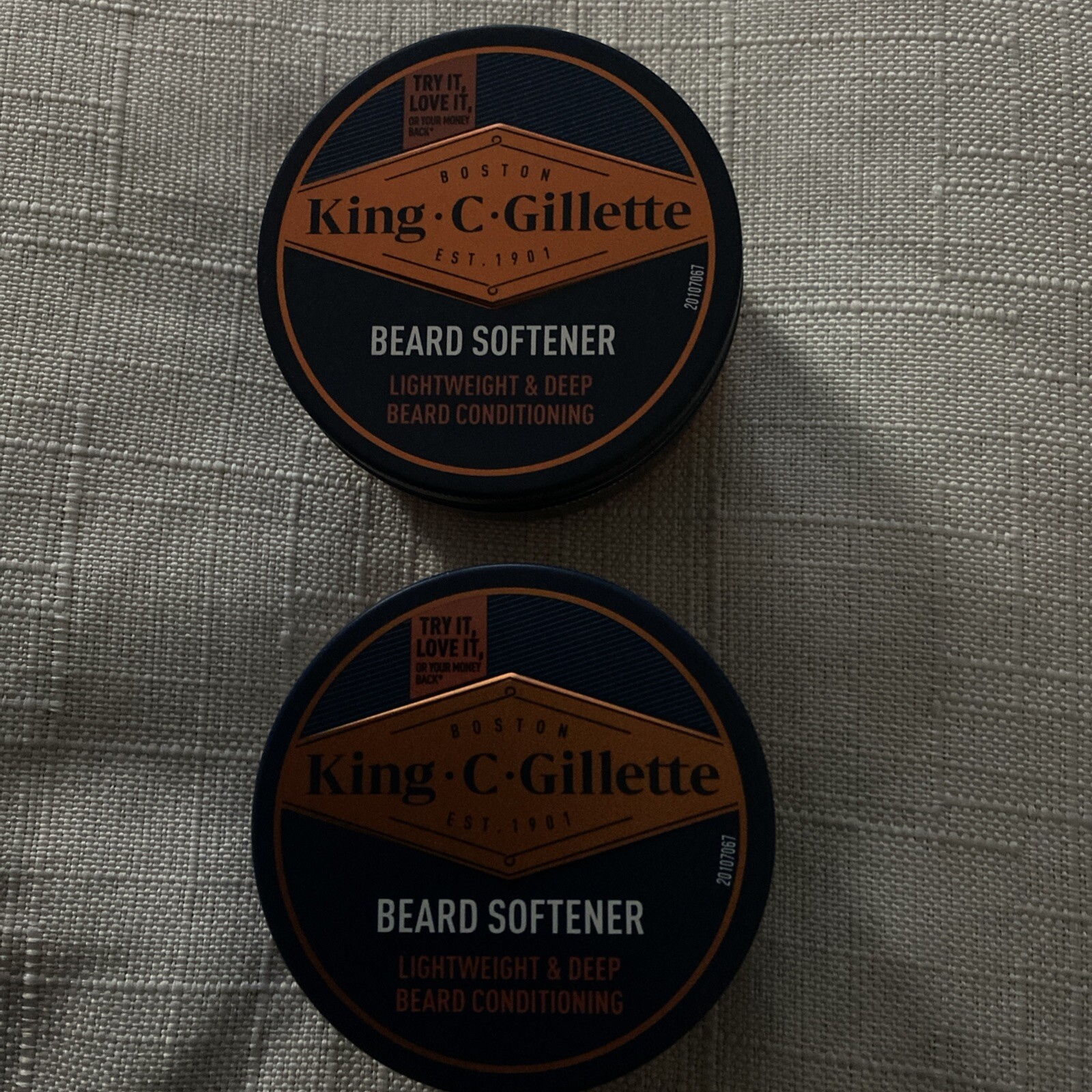 King C Gillette Beard Softener . 2 X 100ml with Cocoa Butter Argan Oil and Shea