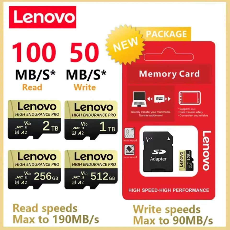 Lenovo High Endurance Pro 2TB Micro TF SD Card  Memory Card For Samsung, Huawei - Image 2 of 4