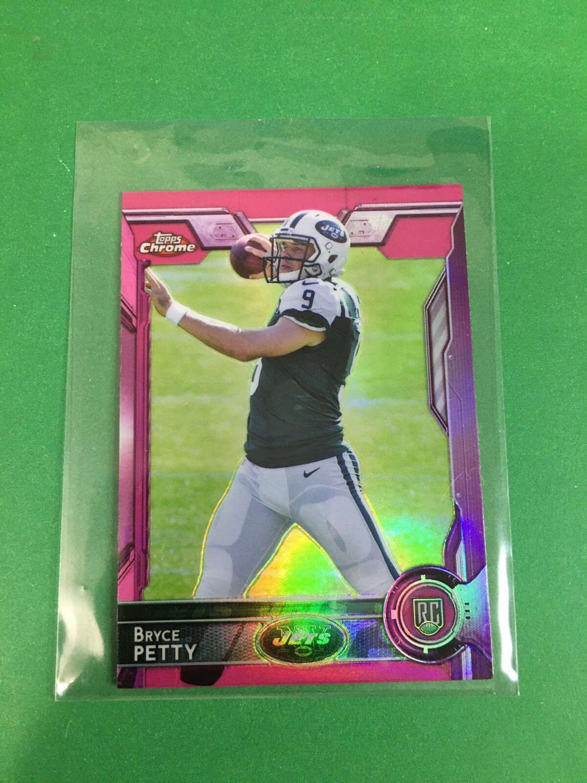 2015 Topps Chrome Mini - Rookies Bryce Petty #137 BCA Pink Refractor /25 (RC)