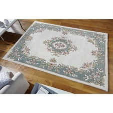  Aubusson Design Quality Rug Cream  Super Thick Hand tufted 100% Wool RUG  25%OF