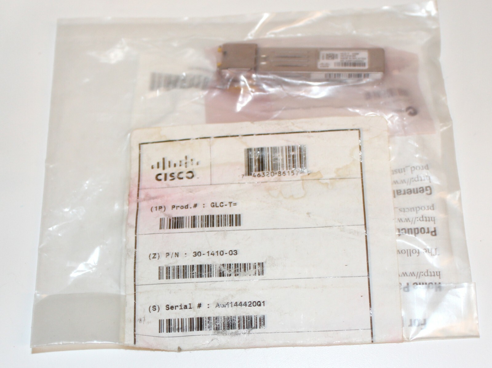 Módulo Sfp 1000base-t Cisco Glc-t 30-1410-04 V04 | Cuotas sin interés Módulo Sfp 1000base-t Cisco Glc-t 30-1410-04 V04 | Cuotas sin interés