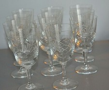 10 Verres à Vin Cristallerie