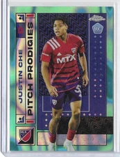 2022 Topps Chrome MLS Aqua Lava /299 #166 Justin Che - FC Dallas