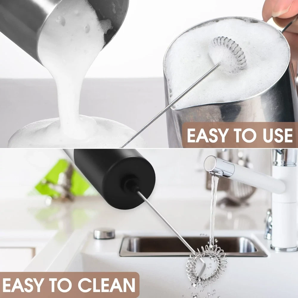 Milk Frother Handheld,Electric Milk Frother for Coffee with Stand ,Coffee Frothe