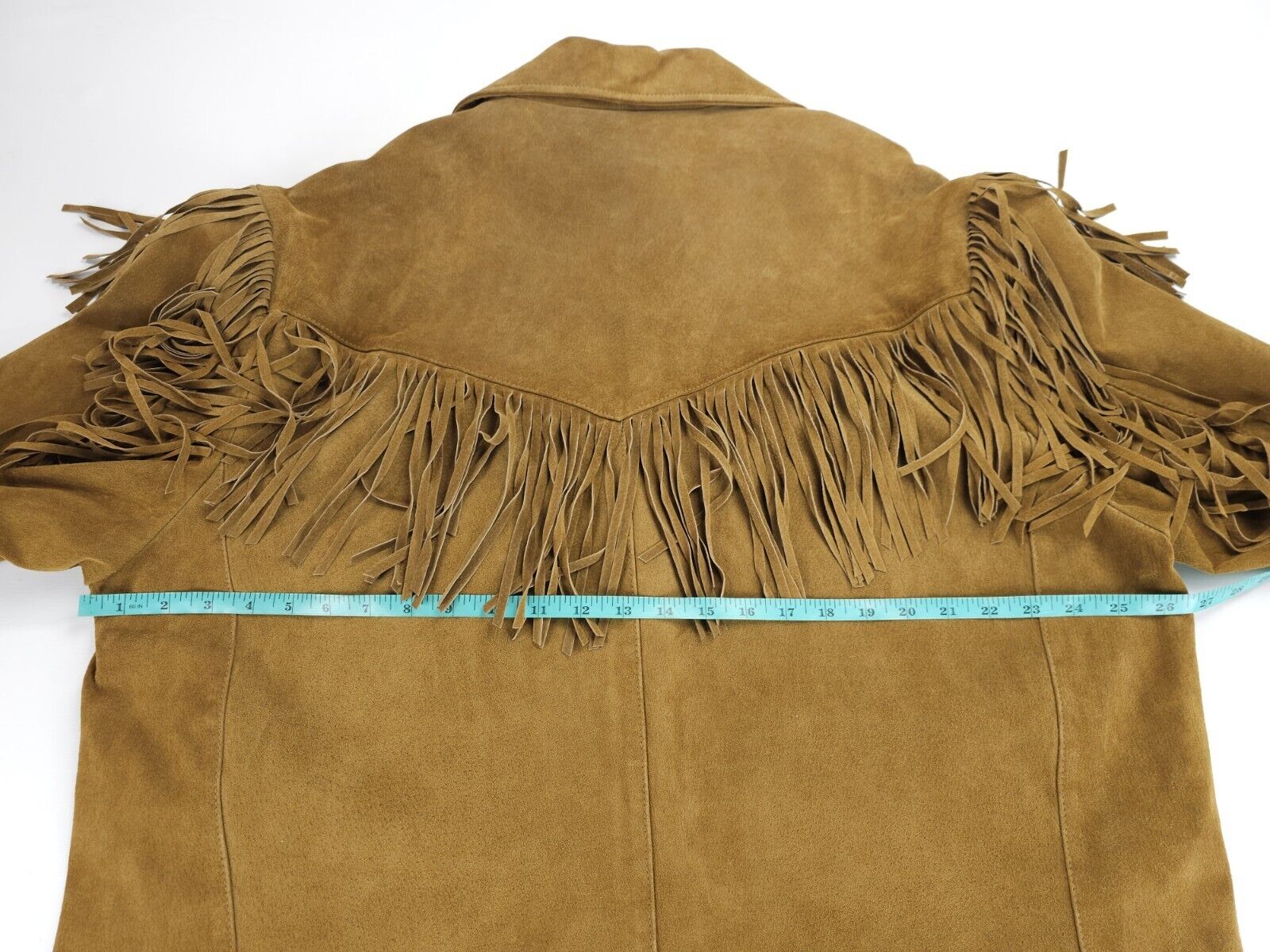 Scully Western Brown Suede Leather Lined Fringed … - image 10