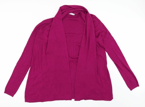 TU Womens Purple Cardigan Jumper Size 