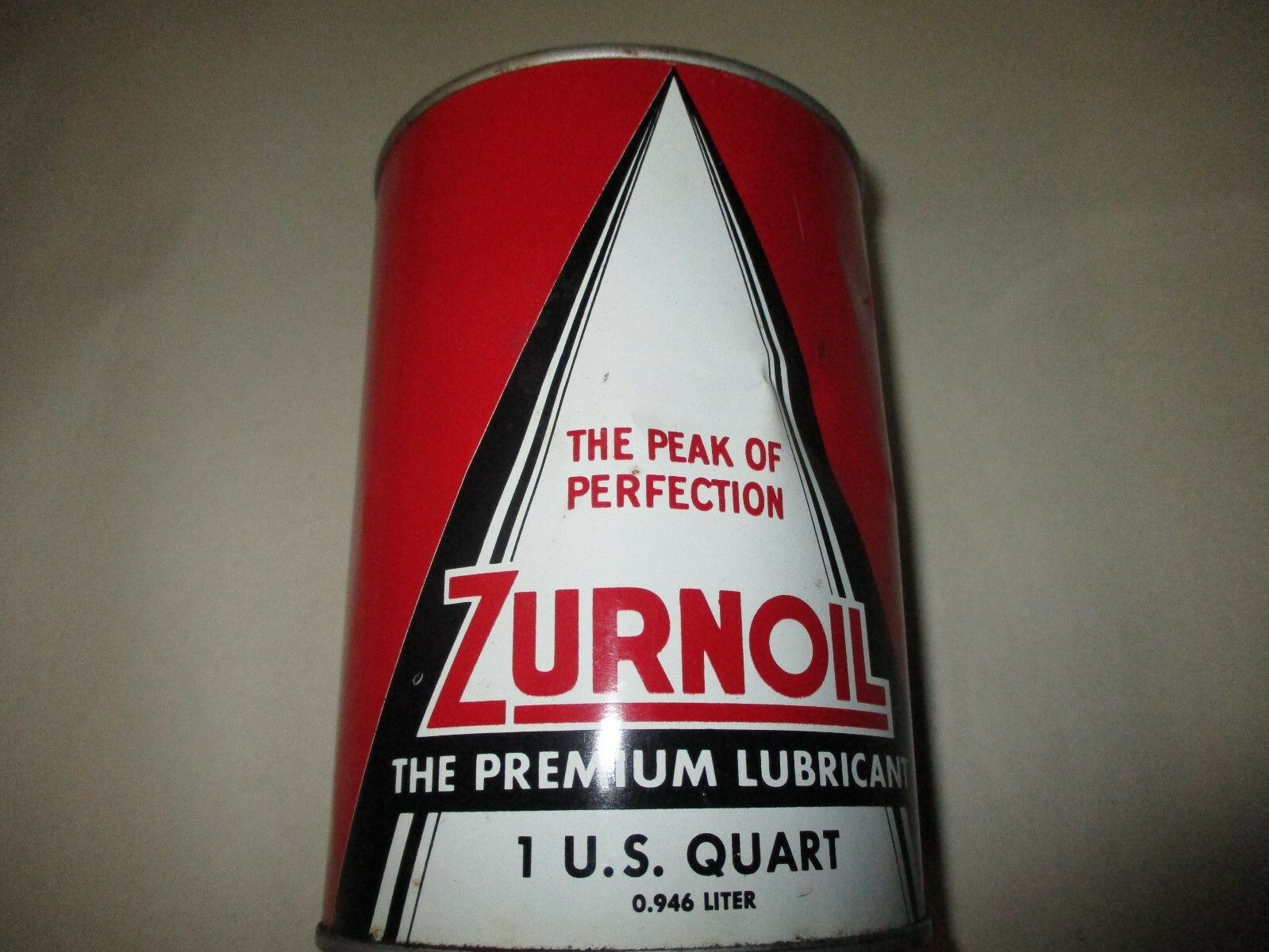 Vintage Zurnoil Oil Can Tin 1 US Quart O.F. Zurn Company Philadelphia