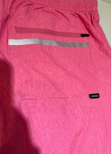 Legends Mens XL Luka 9" Inseam No Liner Hot Pink H Shorts Elastic Waist LGDB034 - Picture 6 of 6