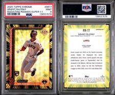 PSA 9 2025 Topps Chrome Radiating Rookies Superfractors RR17 Grant McCray RC 1/1