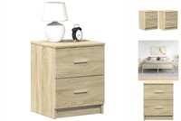 Nachttische2Er Set Mit 2 Schubladen Sonoma-Eiche 40X36X50 Cm