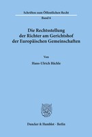 Hans-Ulrich BäChle | Die Rechtsstellung Der Richter Am Gerichtshof Der...