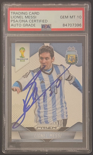 2014 Panini Prizm World Cup Signed Lionel Messi #12 PSA/DNA AUTO 10