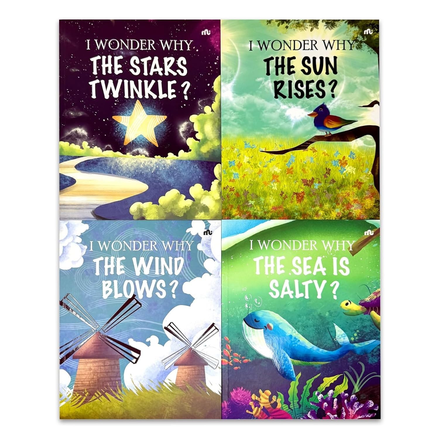 I Wonder Why Series 4 Books Collection Set Sea is Salty,Sun Rises,Wind Blows