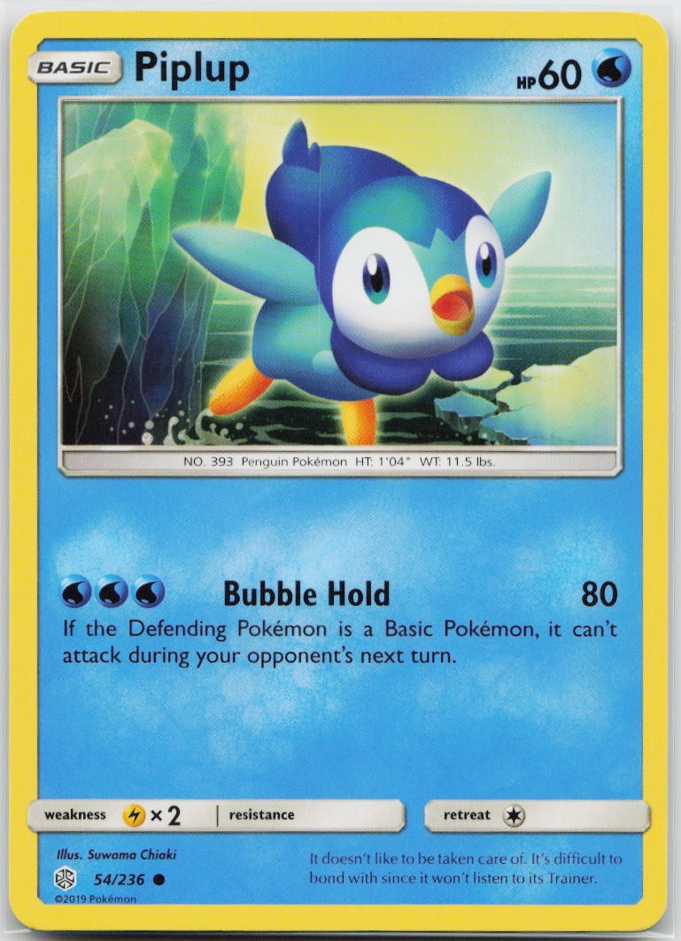 Piplup Common SM - Cosmic Eclipse 54/236 Pokemon TCG
