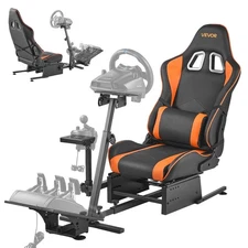 VEVOR Racing Wheel Stand Simulator Cockpit Fit Logitech Thrustmaster CSR Pedals