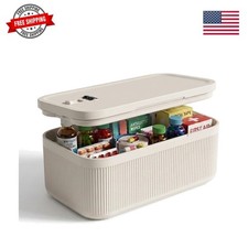 Medicine Lock Box with Combination Lock, 2L Lockable Storage Box for Medicati...