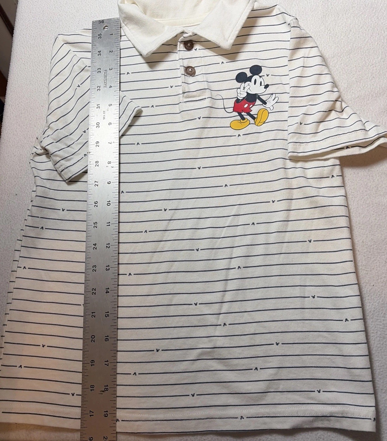 Disney's Mickey Mouse Size 7  Boy Striped Polo Shirt by Jumping Beans.
