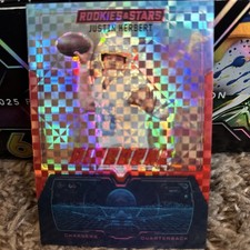 Justin Herbert 2025 Panini Rookies And Stars Airborne Red Plaid Prizm #5
