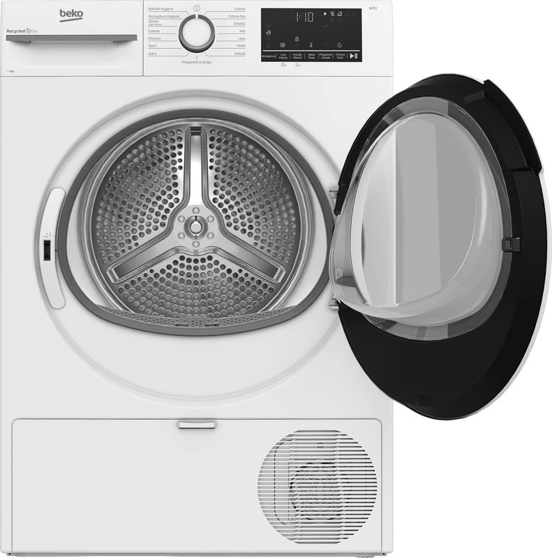 Asciugatrice 8 Kg BEKO Classe C Asciuga Biancheria Rapido Motore Inverter NUOVO, fotografia 3 di 8