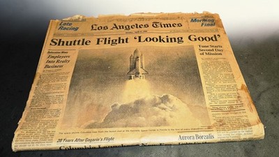 Los Angeles Times april 13 1981 space shuttle Launch Best Photo Out There Whole 