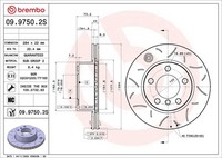2X Bremsscheibe Brembo 09.9750.2S FüR BMW 1Er F20 F21 2Er F22 F87 F23 114 116