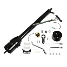 30 Tilt Automatic Black Stainless Steel Steering Column 9 Bolt Adapter No Key