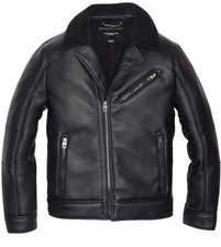 NWT / Andrew Marc New York Men's MAXTON Faux Leather /Shearling Moto Jacket - S