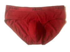 New 2(x)ist Mens Red Cotton Stretch Pouch Brief Underwear sz XL  2xist #431