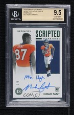2019 Encased Scripted Signatures Emerald 3/5 Noah Fant BGS 9.5 GEM MINT Auto jc3